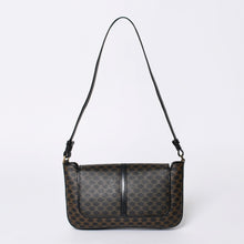 画像をギャラリービューアに読み込む, CELINE セリーヌ Shoulder Bag ショルダーバッグ Black ブラック Brown ブラウン MC01/1 美品 中古 4a000132