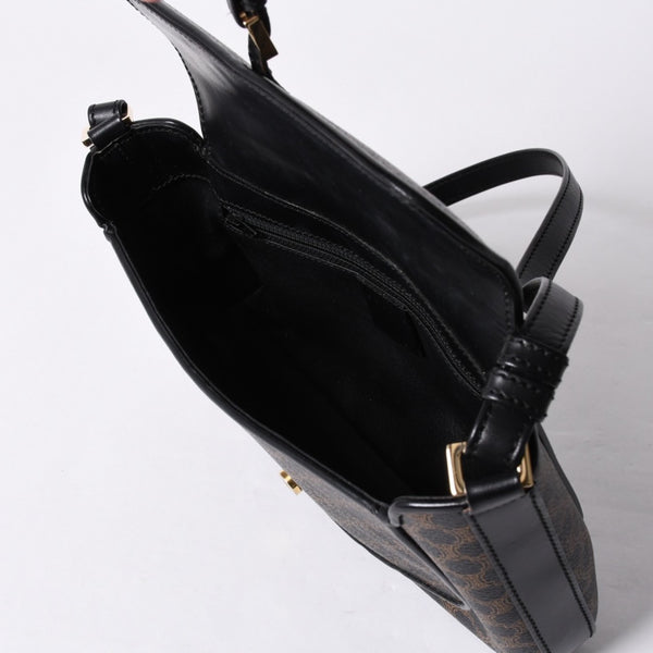 CELINE セリーヌ Shoulder Bag ショルダーバッグ Black ブラック Brown ブラウン MC01/1 美品 中古 4a000132