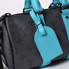 画像をギャラリービューアに読み込む, 極美品 LOUIS VUITTON ルイヴィトン キーポル バンドリエール25 2WAYバッグ M11645 モノグラム エクリプス グレー ターコイズ 中古 4a000819