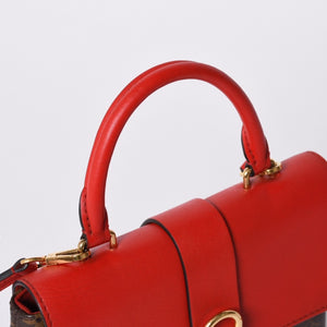 極美品 LOUIS VUITTON ルイヴィトン ロッキーBB ハンドバッグ M44080 モノグラム ブラウン レッド 中古 4a000253
