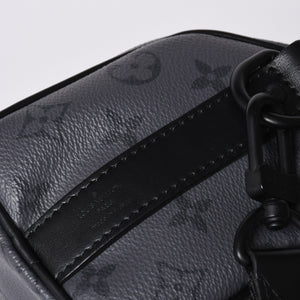 Very good condition LOUIS VUITTON Keepall Bandouliere 25 2WAY bag M11645 Monogram Eclipse Gray Turquoise Used 4a000819