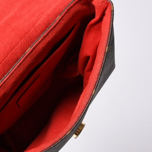 極美品 LOUIS VUITTON ルイヴィトン ロッキーBB ハンドバッグ M44080 モノグラム ブラウン レッド 中古 4a000253