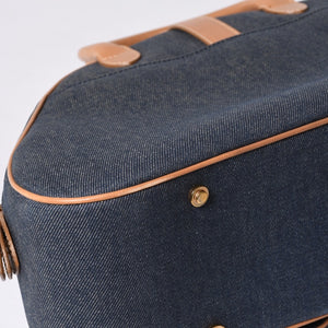 Christian Dior MA-0051 Denim Fabric Handbag Navy Blue Good Condition Used 4a000822