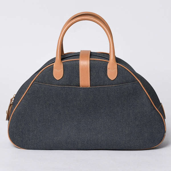 Christian Dior MA-0051 Denim Fabric Handbag Navy Blue Good Condition Used 4a000822