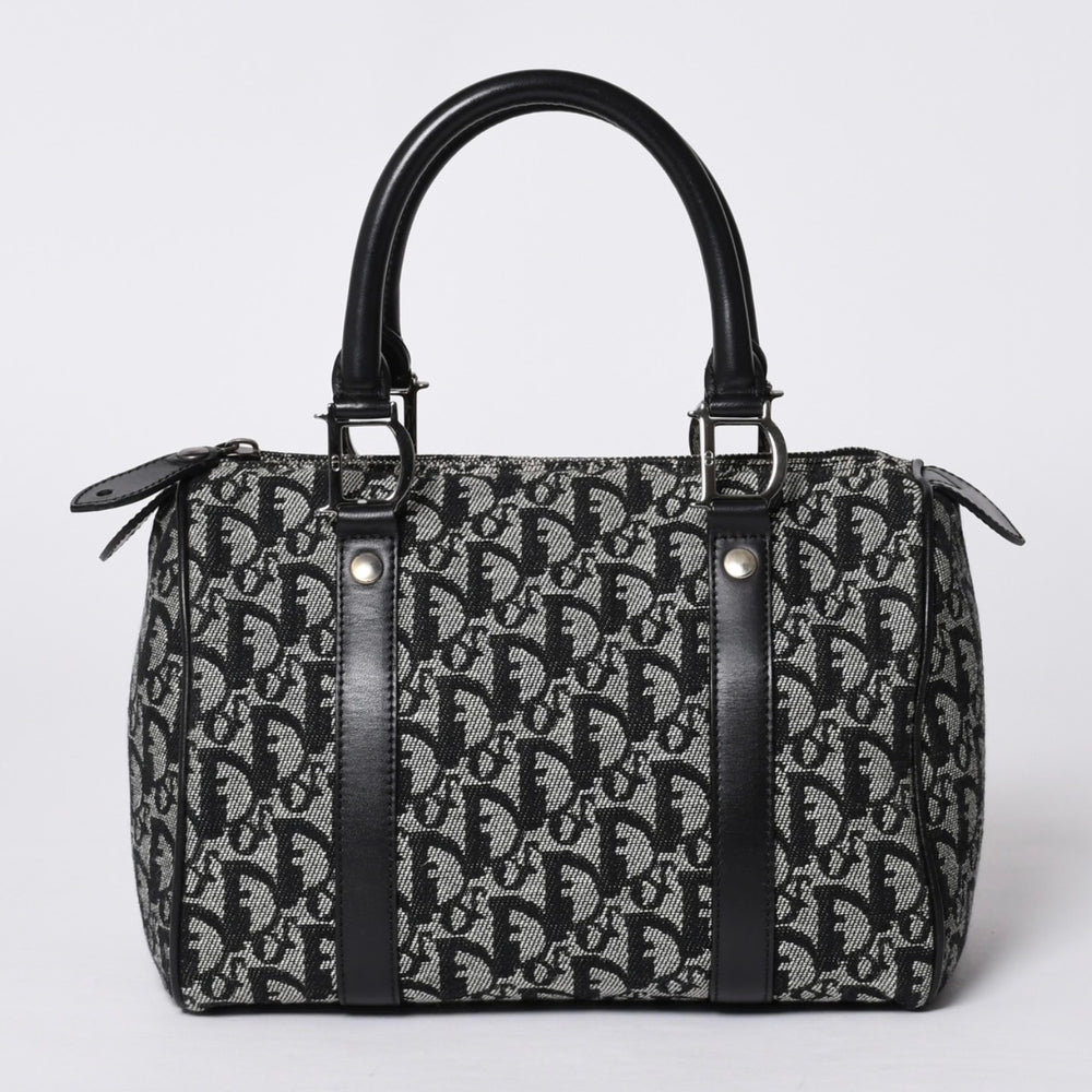 Christian Dior Trotter Pattern Mini Boston Bag BO G 0053 Good Condition Used 4a000821