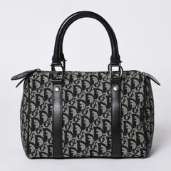 Christian Dior Trotter Pattern Mini Boston Bag BO G 0053 Good Condition Used 4a000821