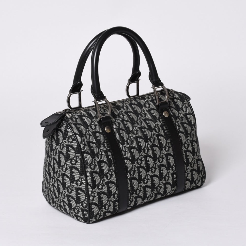 Christian Dior クリスチャンディオール トロッター柄 Mini Boston Bag ミニボストンバッグ BO G 0053 美品 中古 4a000821
