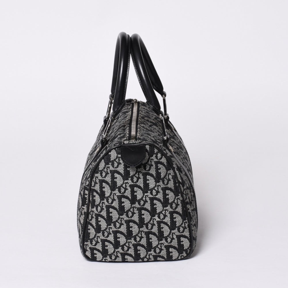 Christian Dior クリスチャンディオール トロッター柄 Mini Boston Bag ミニボストンバッグ BO G 0053 美品 中古 4a000821