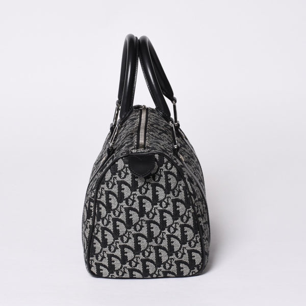 Christian Dior Trotter Pattern Mini Boston Bag BO G 0053 Good Condition Used 4a000821