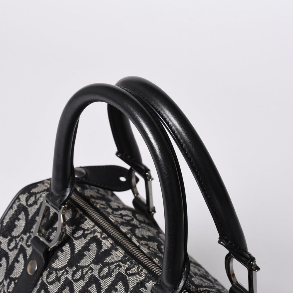 Christian Dior Trotter Pattern Mini Boston Bag BO G 0053 Good Condition Used 4a000821