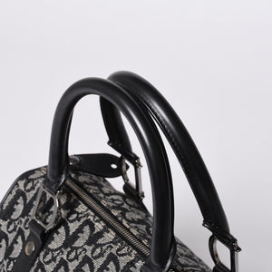 Christian Dior Trotter Pattern Mini Boston Bag BO G 0053 Good Condition Used 4a000821
