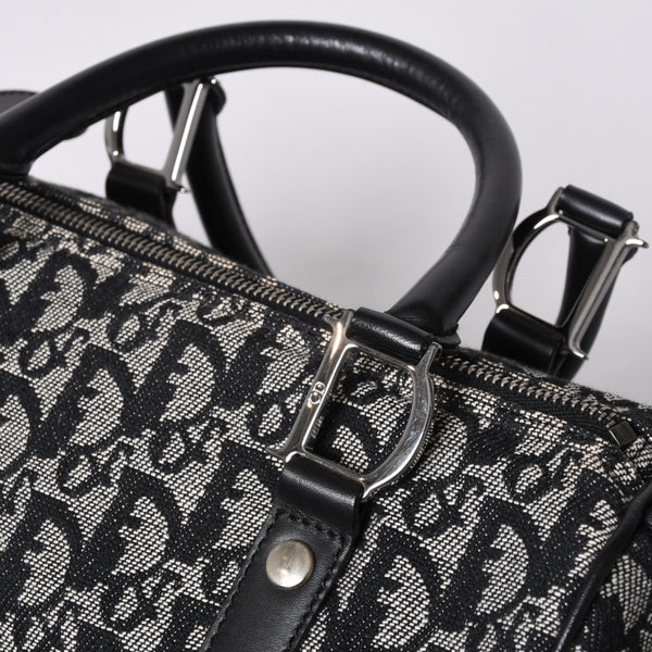 Christian Dior Trotter Pattern Mini Boston Bag BO G 0053 Good Condition Used 4a000821