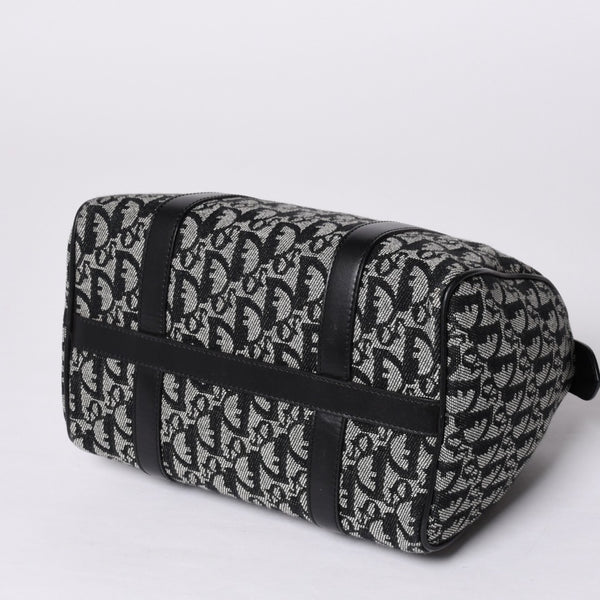 Christian Dior Trotter Pattern Mini Boston Bag BO G 0053 Good Condition Used 4a000821