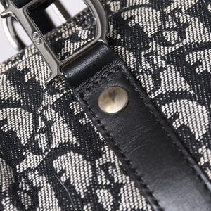 Christian Dior Trotter Pattern Mini Boston Bag BO G 0053 Good Condition Used 4a000821
