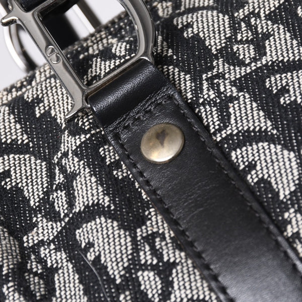 Christian Dior Trotter Pattern Mini Boston Bag BO G 0053 Good Condition Used 4a000821