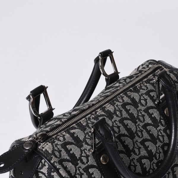 Christian Dior Trotter Pattern Mini Boston Bag BO G 0053 Good Condition Used 4a000821