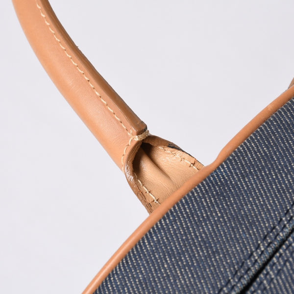 Christian Dior MA-0051 Denim Fabric Handbag Navy Blue Good Condition Used 4a000822