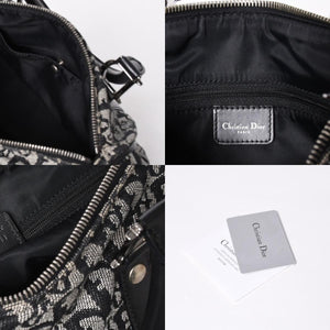Christian Dior Trotter Pattern Mini Boston Bag BO G 0053 Good Condition Used 4a000821