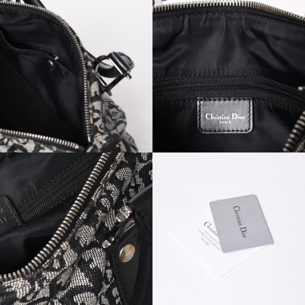 Christian Dior Trotter Pattern Mini Boston Bag BO G 0053 Good Condition Used 4a000821