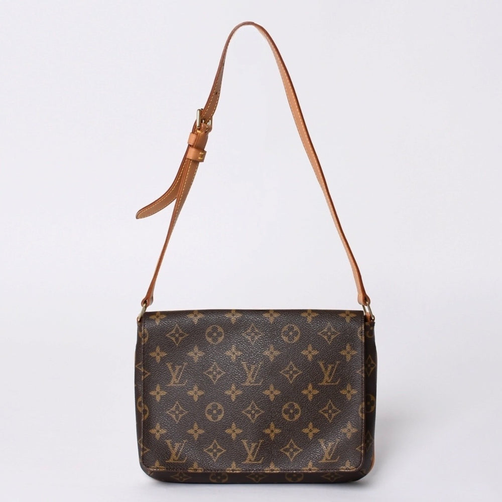 極美品 LOUIS VUITTON ルイヴィトン ミュゼットタンゴ ショルダーバック M51257 モノグラム ブラウン 中古 4a000825