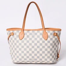 画像をギャラリービューアに読み込む, LOUIS VUITTON ルイヴィトン トートバッグ ネヴァーフルPM N51110 ダミエ アズール キャンバス ホワイト 美品 中古 4a000781