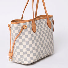 画像をギャラリービューアに読み込む, LOUIS VUITTON ルイヴィトン トートバッグ ネヴァーフルPM N51110 ダミエ アズール キャンバス ホワイト 美品 中古 4a000781