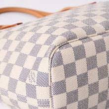 画像をギャラリービューアに読み込む, LOUIS VUITTON ルイヴィトン トートバッグ ネヴァーフルPM N51110 ダミエ アズール キャンバス ホワイト 美品 中古 4a000781