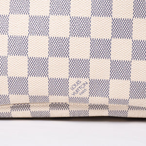 LOUIS VUITTON Tote Bag Neverfull PM N51110 Damier Azur Canvas White Good Condition Used 4a000781
