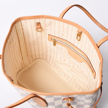 画像をギャラリービューアに読み込む, LOUIS VUITTON ルイヴィトン トートバッグ ネヴァーフルPM N51110 ダミエ アズール キャンバス ホワイト 美品 中古 4a000781