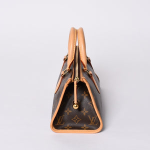 極美品 LOUIS VUITTON ルイヴィトン モノグラム ポパンクール ハンドバッグ M40009 ロゴ モノグラムキャンバス ブラウン 中古 4a000258