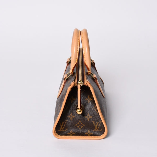 極美品 LOUIS VUITTON ルイヴィトン モノグラム ポパンクール ハンドバッグ M40009 ロゴ モノグラムキャンバス ブラウン 中古 4a000258