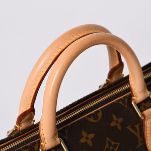 極美品 LOUIS VUITTON ルイヴィトン モノグラム ポパンクール ハンドバッグ M40009 ロゴ モノグラムキャンバス ブラウン 中古 4a000258