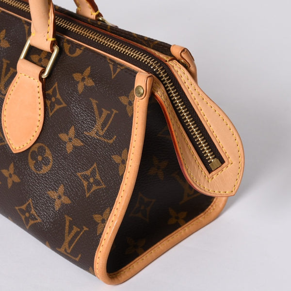 極美品 LOUIS VUITTON ルイヴィトン モノグラム ポパンクール ハンドバッグ M40009 ロゴ モノグラムキャンバス ブラウン 中古 4a000258