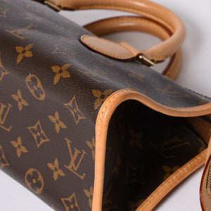 極美品 LOUIS VUITTON ルイヴィトン モノグラム ポパンクール ハンドバッグ M40009 ロゴ モノグラムキャンバス ブラウン 中古 4a000258