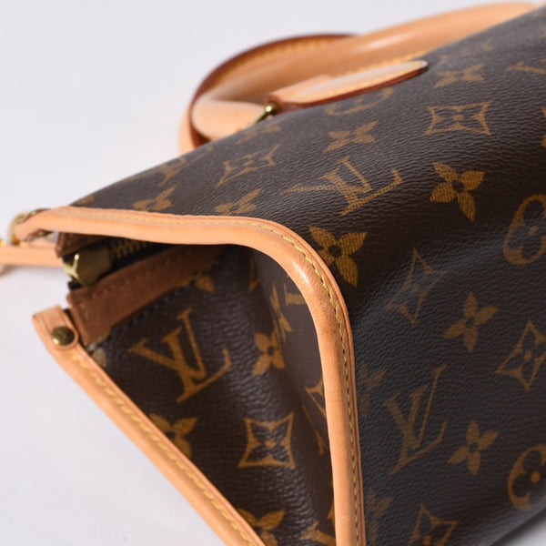 極美品 LOUIS VUITTON ルイヴィトン モノグラム ポパンクール ハンドバッグ M40009 ロゴ モノグラムキャンバス ブラウン 中古 4a000258