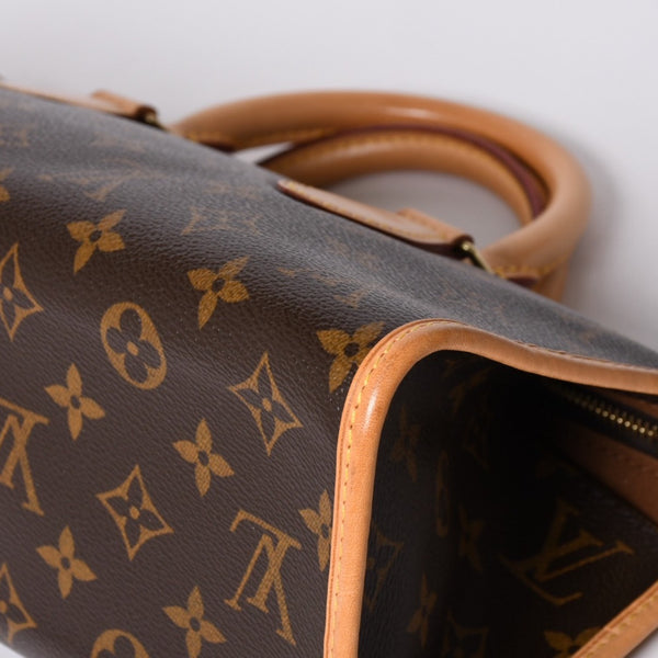 極美品 LOUIS VUITTON ルイヴィトン モノグラム ポパンクール ハンドバッグ M40009 ロゴ モノグラムキャンバス ブラウン 中古 4a000258
