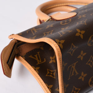 極美品 LOUIS VUITTON ルイヴィトン モノグラム ポパンクール ハンドバッグ M40009 ロゴ モノグラムキャンバス ブラウン 中古 4a000258