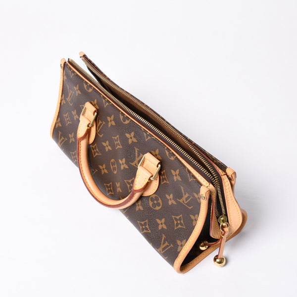 極美品 LOUIS VUITTON ルイヴィトン モノグラム ポパンクール ハンドバッグ M40009 ロゴ モノグラムキャンバス ブラウン 中古 4a000258