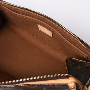 極美品 LOUIS VUITTON ルイヴィトン モノグラム ポパンクール ハンドバッグ M40009 ロゴ モノグラムキャンバス ブラウン 中古 4a000258