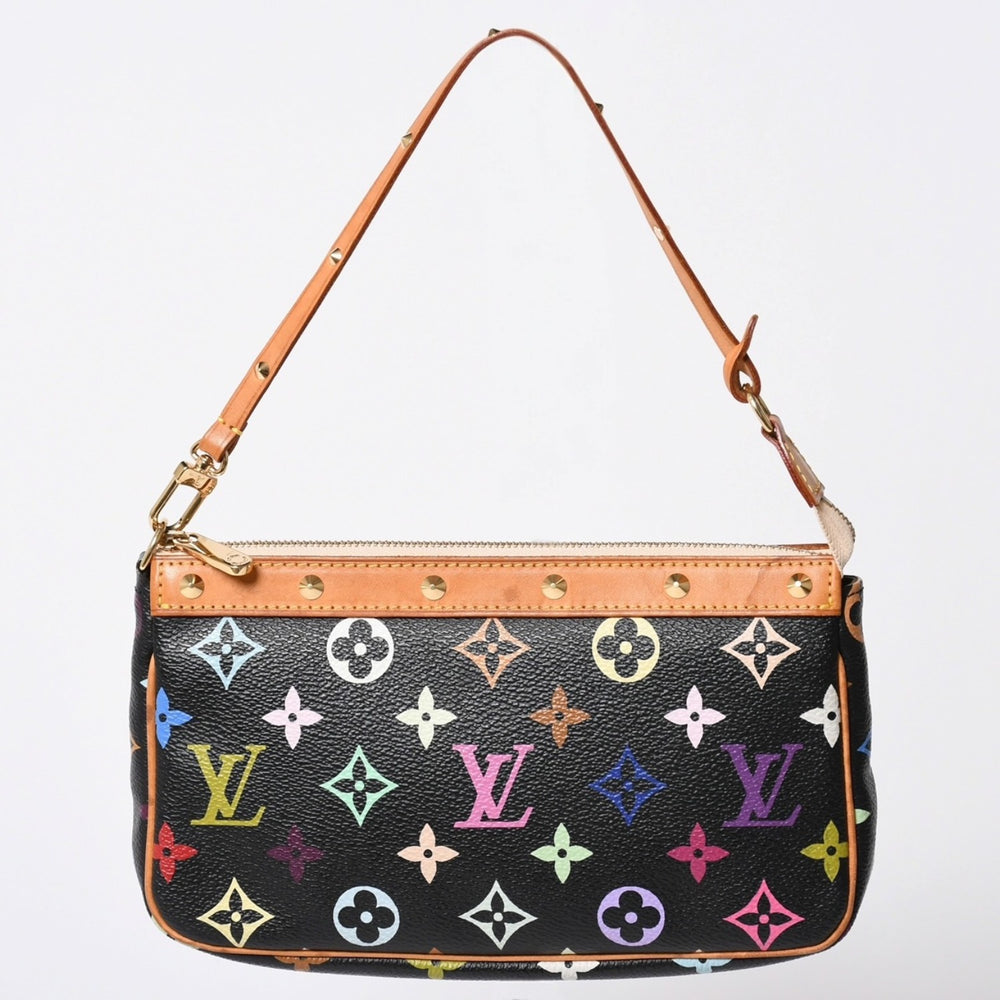 Very good condition LOUIS VUITTON Pochette Accessory Accessory Pouch M92648 Monogram Multicolor Black Used 4a000826