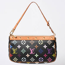 Load image into Gallery viewer, 極美品 LOUIS VUITTON ルイヴィトン ポシェットアクセソワール アクセサリーポーチ M92648 モノグラム マルチカラー ブラック 中古 4a000826