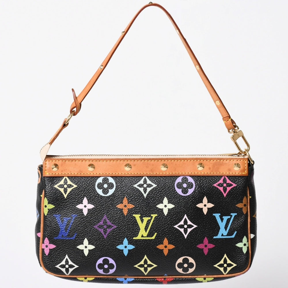 Very good condition LOUIS VUITTON Pochette Accessory Accessory Pouch M92648 Monogram Multicolor Black Used 4a000826