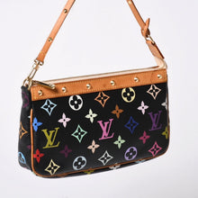 Load image into Gallery viewer, 極美品 LOUIS VUITTON ルイヴィトン ポシェットアクセソワール アクセサリーポーチ M92648 モノグラム マルチカラー ブラック 中古 4a000826