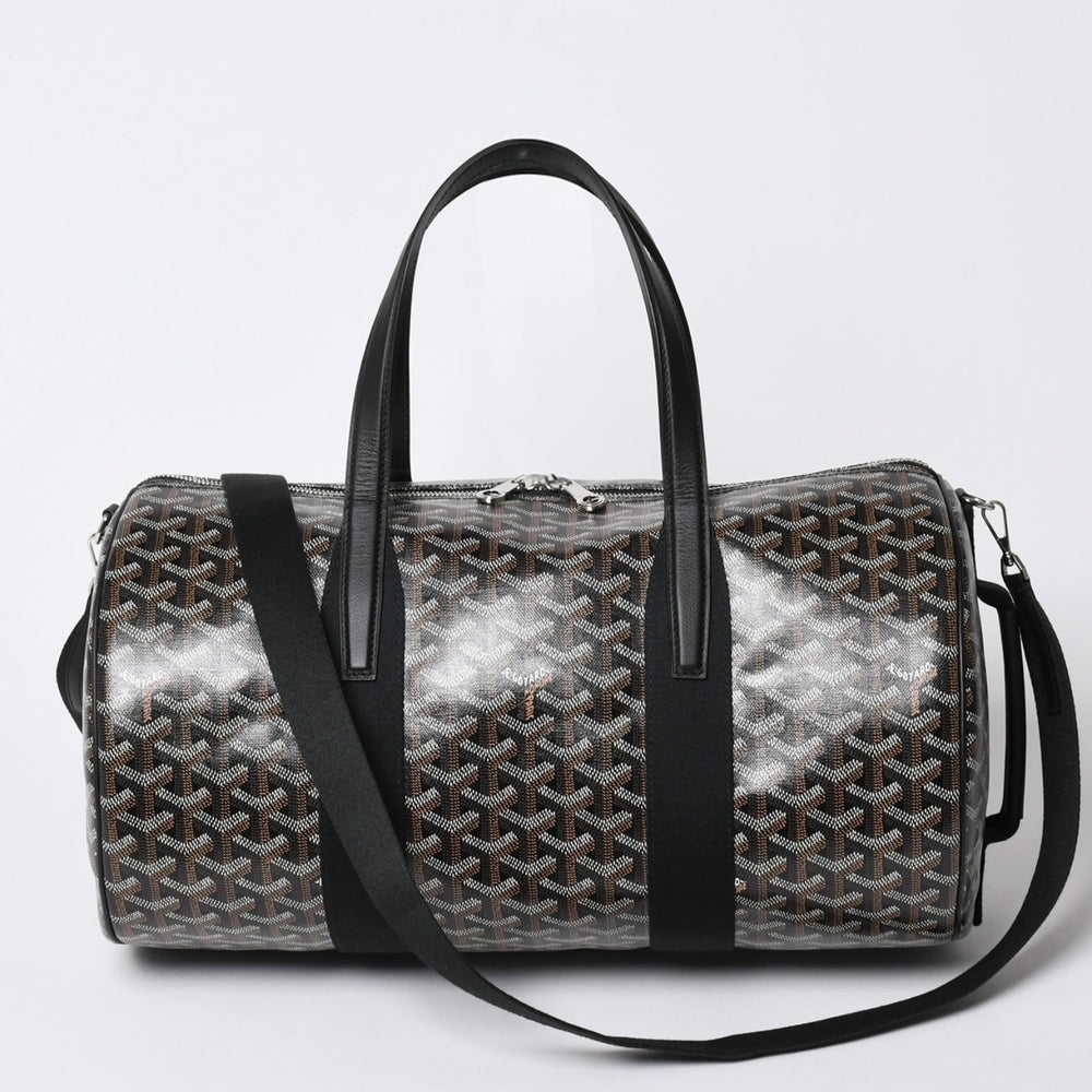 新品未使用 GOYARD ゴヤール バレル40 スポーツバッグ ボストンバッグ BARREL040TY01CL01P PVC レザー ブラック 中古 4a002432