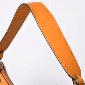 GUCCI Gucci Sookie GG Canvas One Shoulder Bag Beige Orange Leather Hobo Shape Silver Hardware 362726 204991 Good Used 4a002084