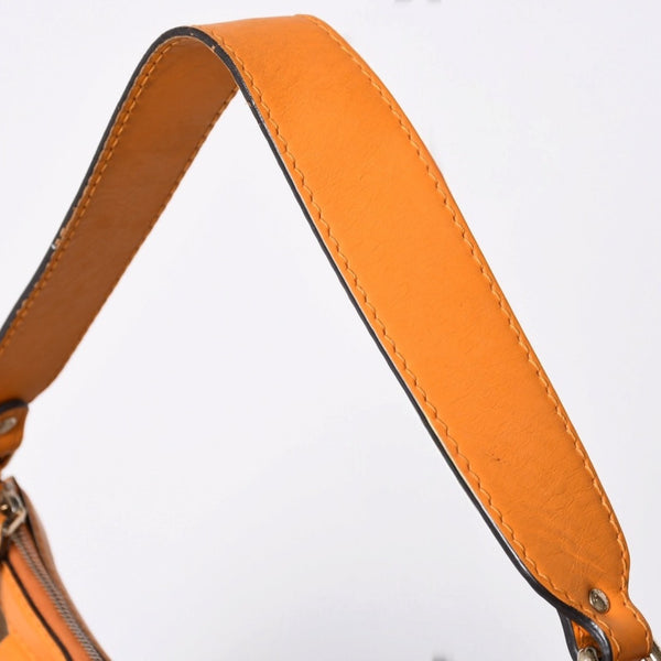 GUCCI Gucci Sookie GG Canvas One Shoulder Bag Beige Orange Leather Hobo Shape Silver Hardware 362726 204991 Good Used 4a002084