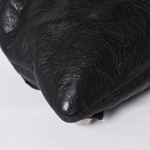 BALENCIAGA バレンシアガ ジャイアント エンベロープ クラッチバック 173082 レザー ブラック シルバー金具 美品 中古 4a000522