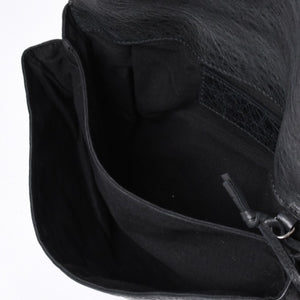 BALENCIAGA バレンシアガ ジャイアント エンベロープ クラッチバック 173082 レザー ブラック シルバー金具 美品 中古 4a000522