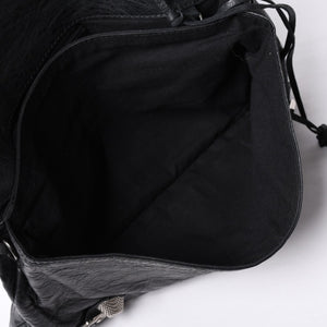 BALENCIAGA バレンシアガ ジャイアント エンベロープ クラッチバック 173082 レザー ブラック シルバー金具 美品 中古 4a000522