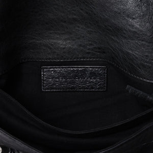 BALENCIAGA バレンシアガ ジャイアント エンベロープ クラッチバック 173082 レザー ブラック シルバー金具 美品 中古 4a000522